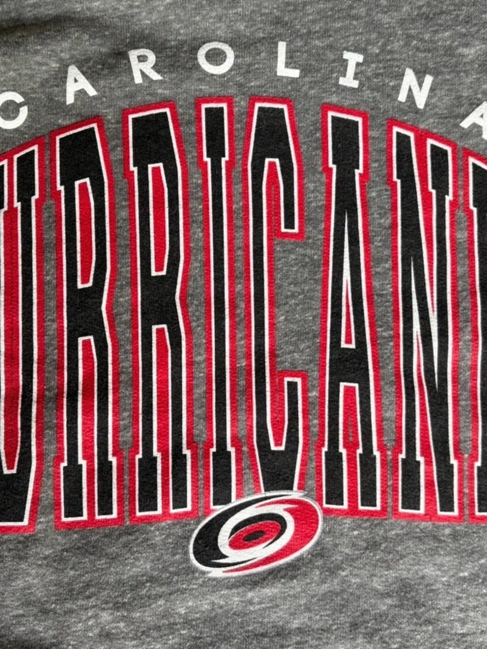 SM Women Cropped Gray Carolina Hurricanes Sweatshirt NHL Hockey Graphic Crewneck - Picture 3 of 7